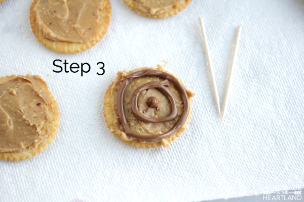 Easy to make spider web crackers for a Halloween after school snack