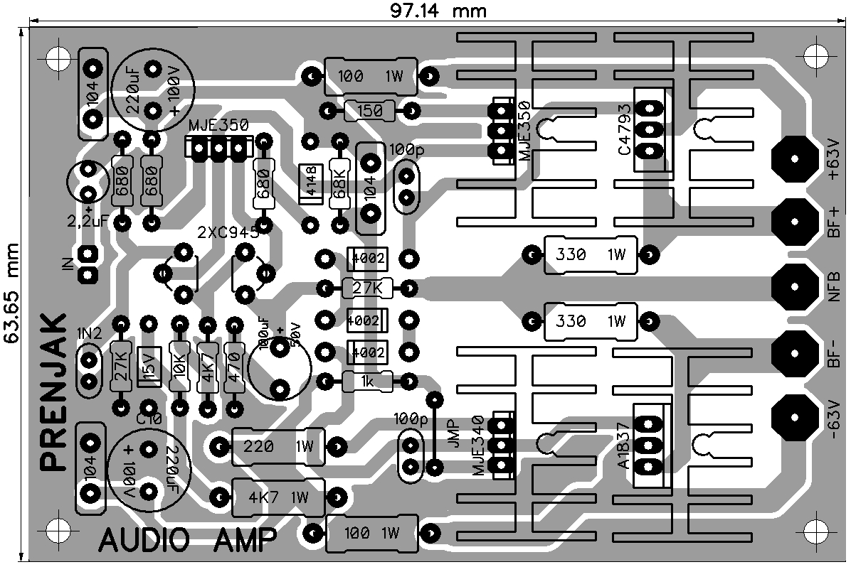 SKEMA ELEKTRONIK: POWER AMPLIFIER RAKITAN