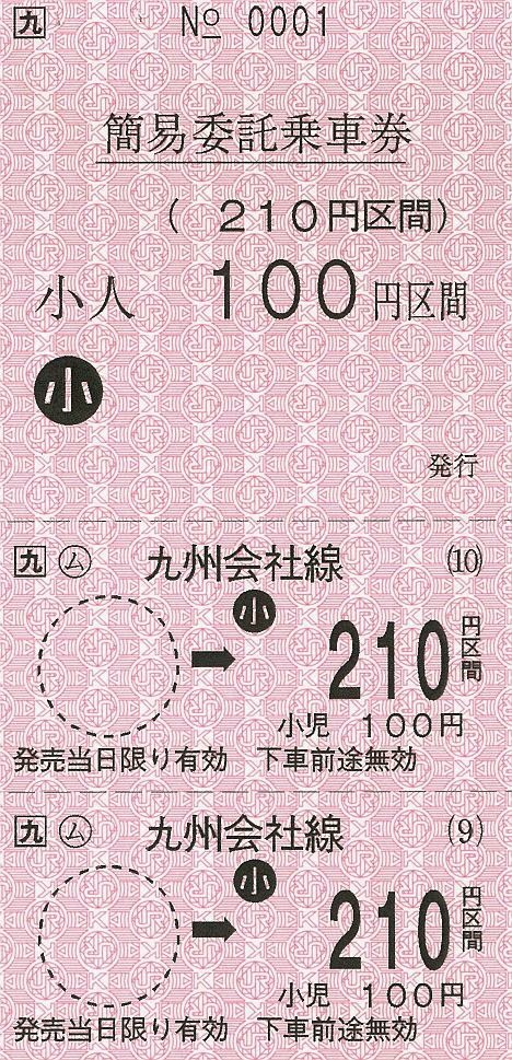 JR九州　佐世保線上有田駅　金額式乗車券