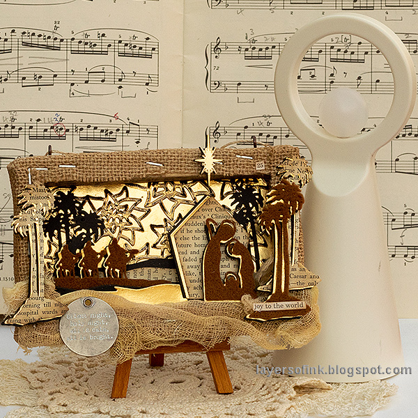 Layers of ink - Nativity Scene Tutorial by Anna-Karin Evaldsson. With the Sizzix Celebrating Life collection.