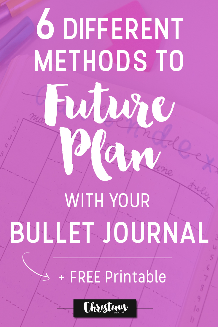 christina77star.co.uk 6 Different Ways to Future Plan with Your Bullet Journal