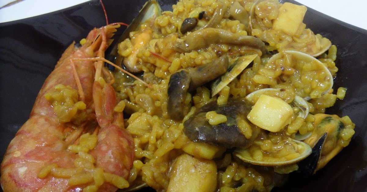 OSUKAA IS COOKING PAELLA DE MARISCO Y BOLETUS (con Caldo para