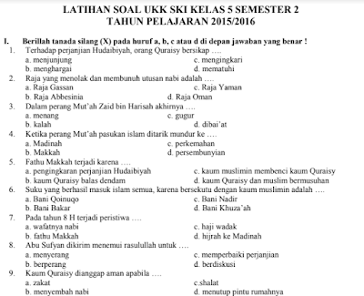 Soal Ukk Ski Kls 5 Mi Semester 2 Kurikulum 2013 File Guru Now