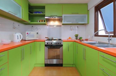 Desain Dapur Minimalis Cantik Berwarna Hijau