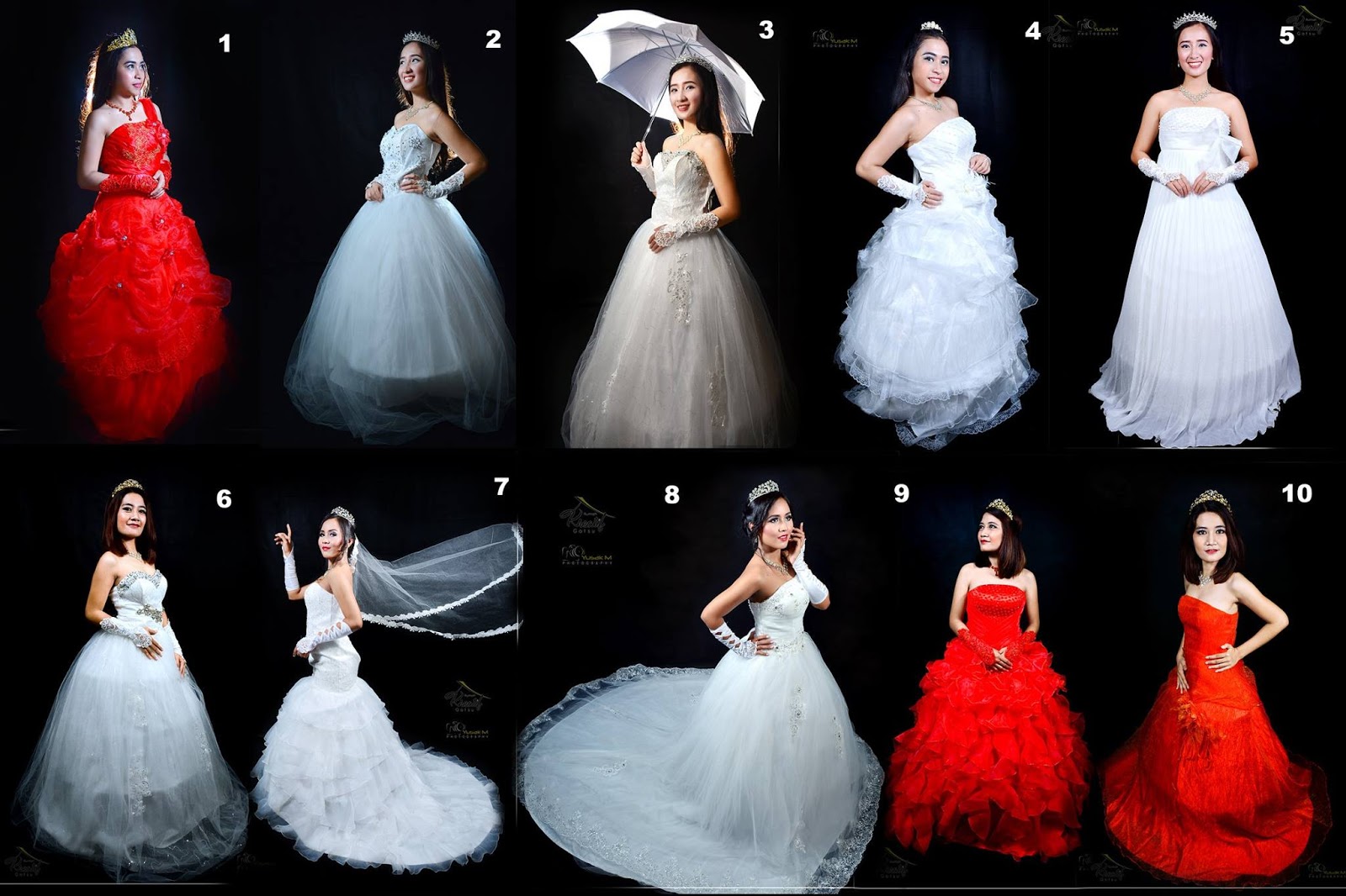 gaun pengantin sutera dan jas klasik