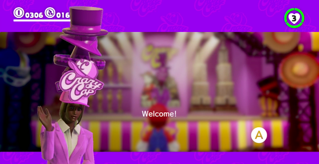 Crazy Cap Clerk Super Mario Odyssey New Donk City Crazy Cap woman of color black cashier