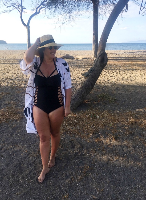 bathing suit with heels