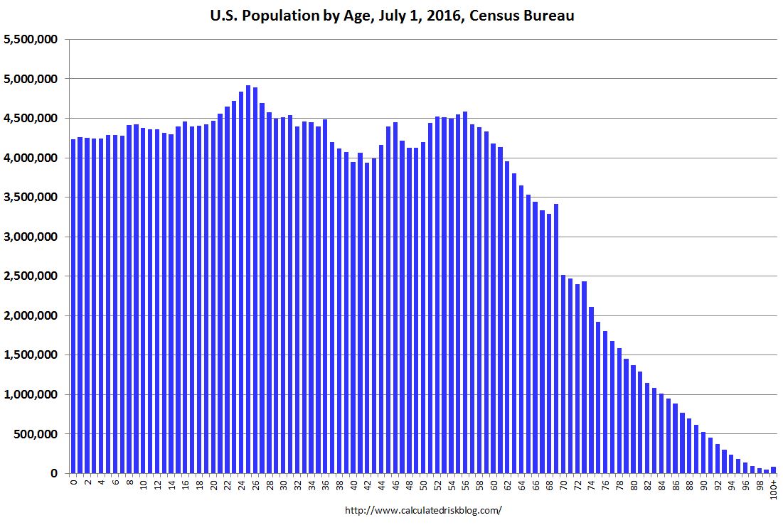 Calculated Risk U.S. Demographics The Millennials Take Over