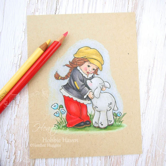 Heather's Hobbie Haven - Colored Pencil Tuesday - Lamb Hugs