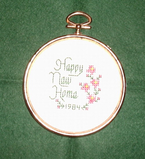 Sussexmouse Crafts Recycling and Tips: Cross stitched Happy New Home