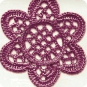 Flor tejida a Crochet Flor tejida a Crochet