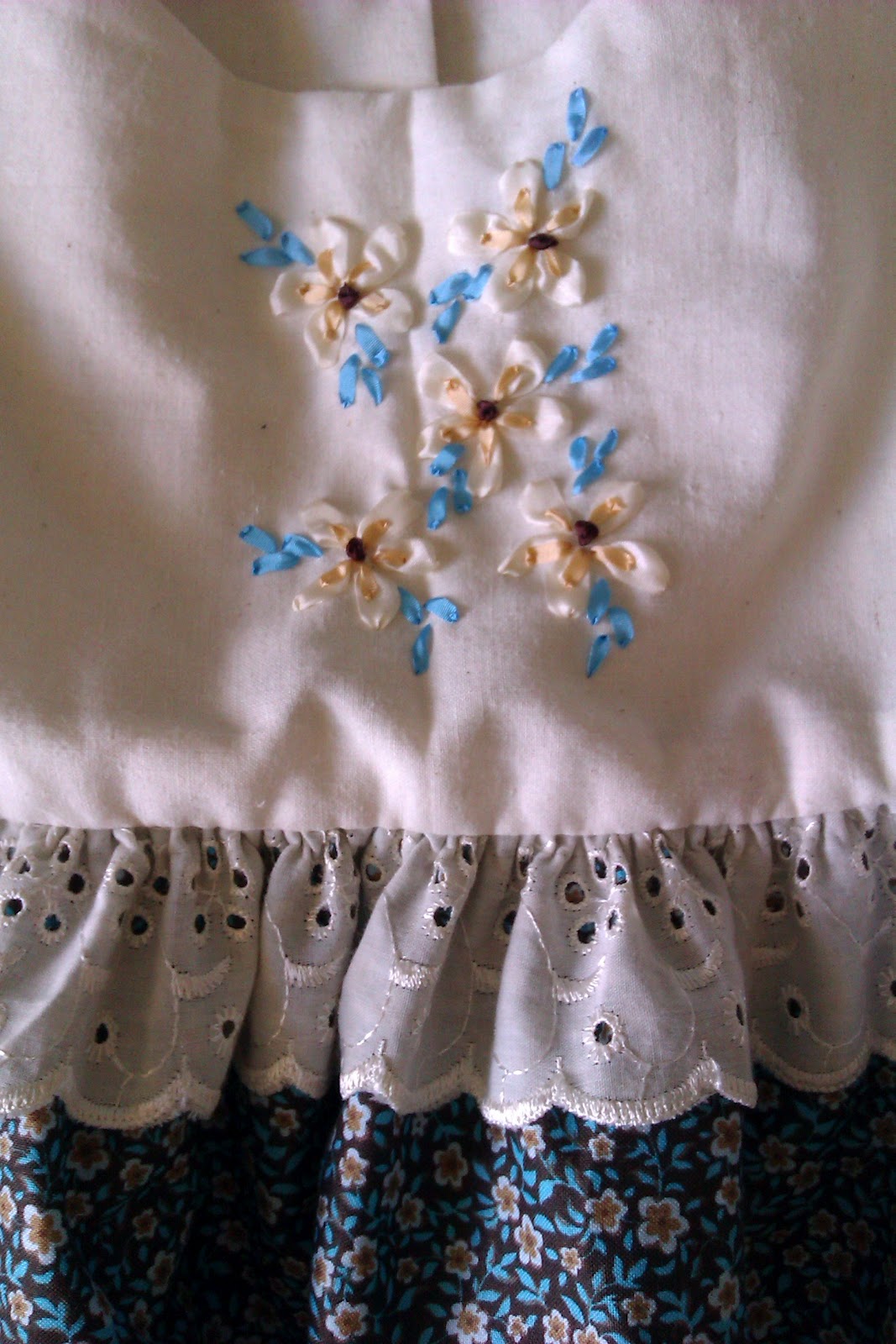 Carolyn's Creations Girls ribbon embroidered dress size 5 by littleez on madeit