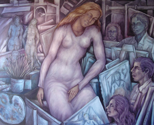 The model, a painting by Julio Susana