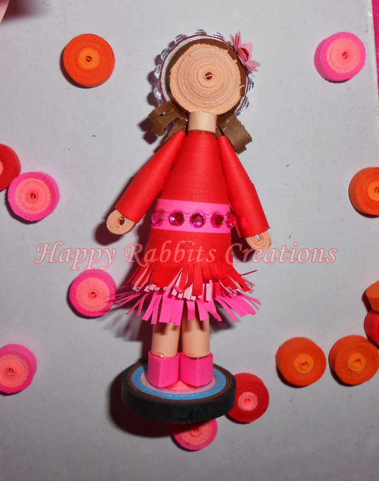 Happy Rabbits Creations First attempt of Quilling Doll....