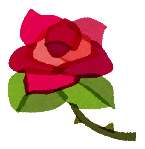 花のイラスト 一輪の薔薇 かわいいフリー素材集 いらすとや