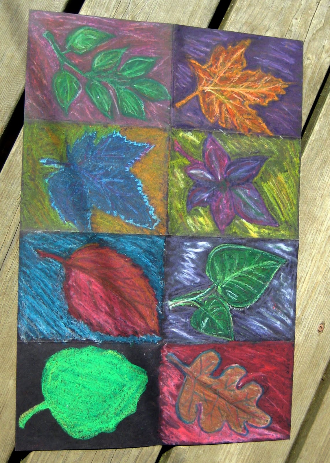 Mrs. Art Teacher! the bucket day 2 fall oil pastel