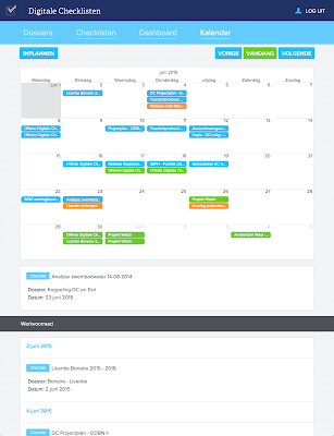 Kalender met werkvoorraad Kalender met werkvoorraad
