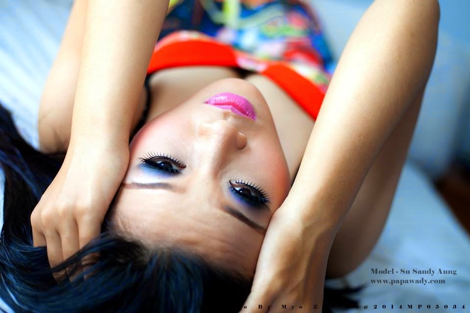 Su Sandy Aung - Photoshoot on Bed