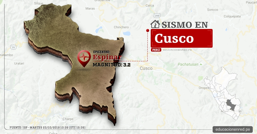 Temblor en Cusco de magnitud 3.2 (Hoy Martes 23 Octubre 2018) Sismo EPICENTRO Espinar - Yauri - IGP - www.igp.gob.pe Temblor en Cusco de magnitud 3.2 (Hoy Martes 23 Octubre 2018) Sismo EPICENTRO Espinar - Yauri - IGP - www.igp.gob.pe