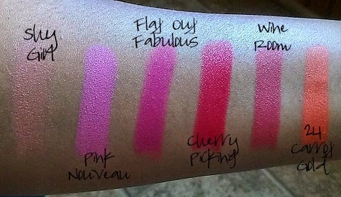 lipstick swatches for women of color