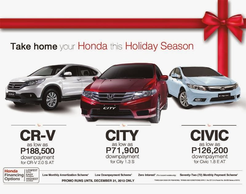 Take Home A Honda This Holiday Season Carguide Ph Philippine Car News Car Reviews Car Prices