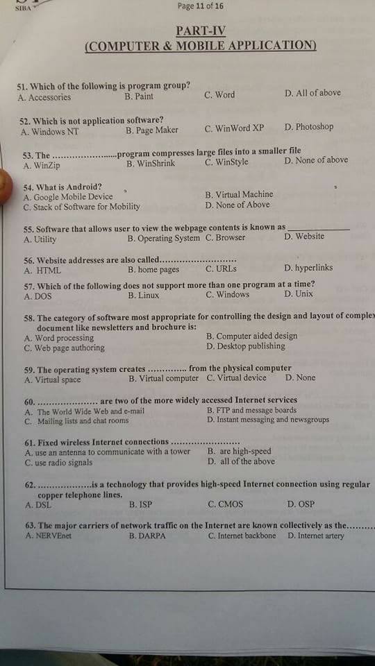 KNOWLEDGE FOR ALL Monitoring Assistant & Assistant MCQs Question Test