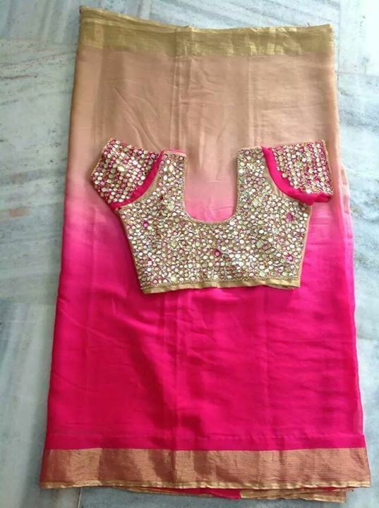 Saree Blouse Designs: What Type of Blouse to Pair with Pink Sarees