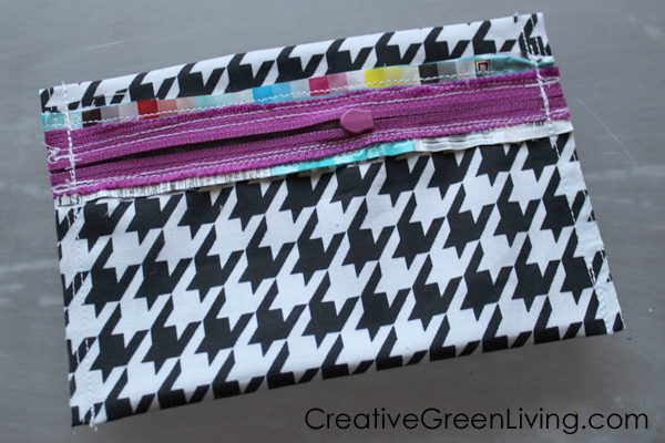 Recycled Candy Wrapper Zipper Pouch Tutorial | Creative Green Living