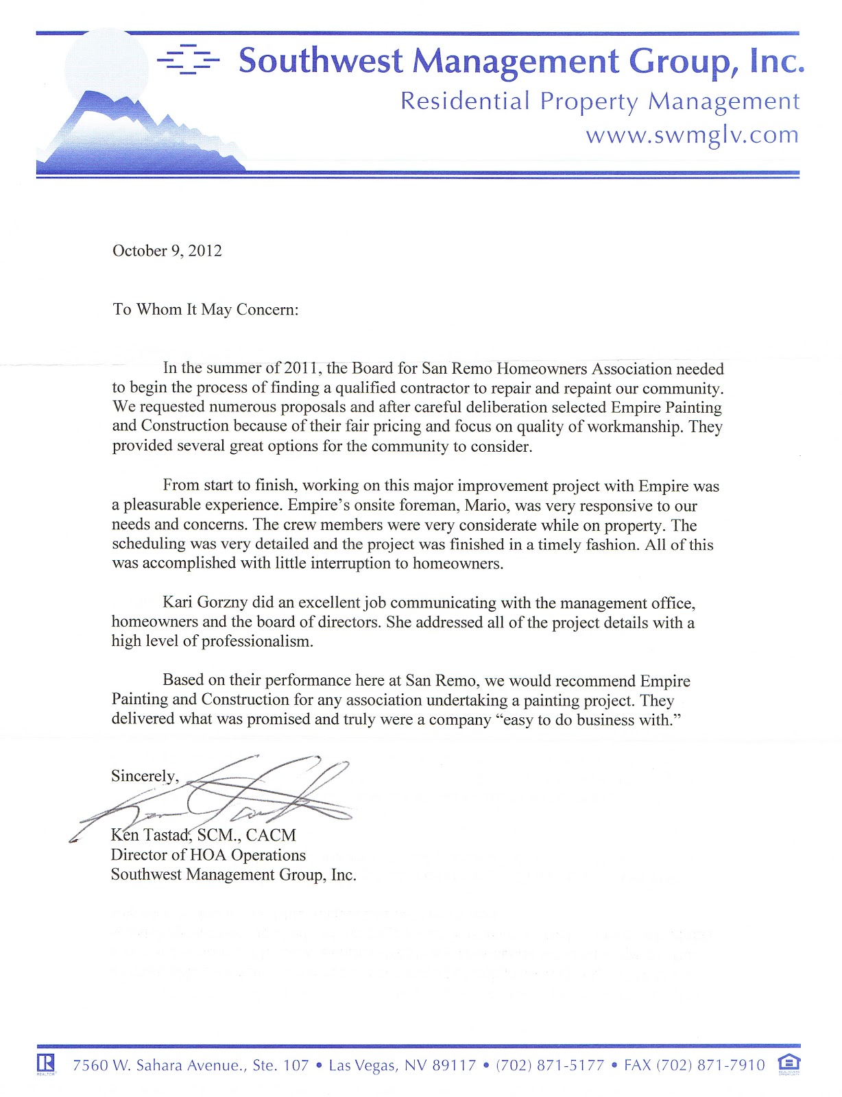 homeowners association letter templates
