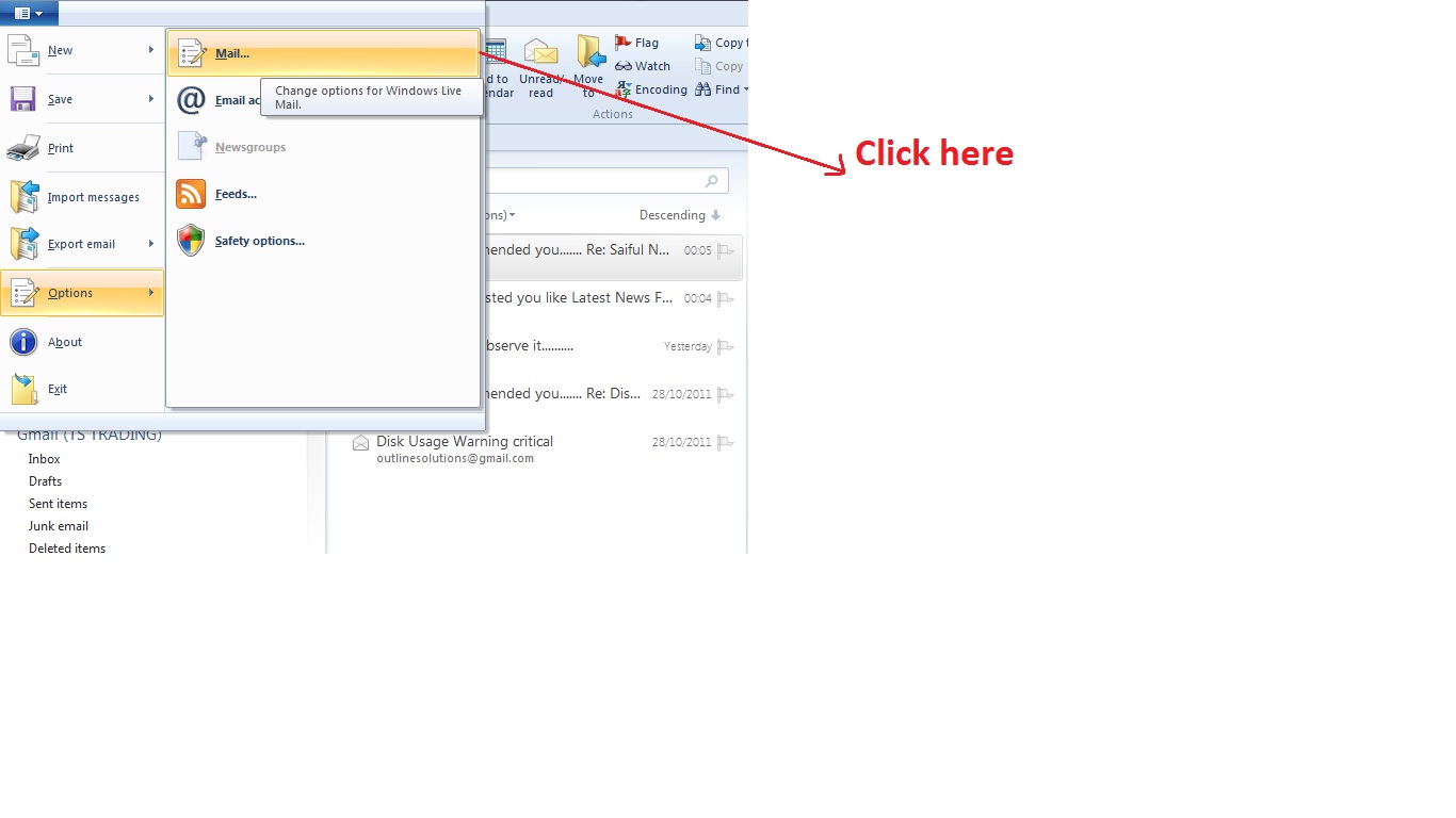 FOR WEB HELP How to add signature in Windows Live Mail 2011