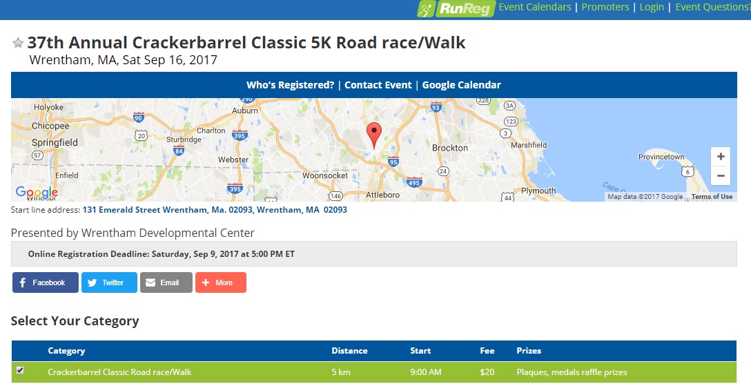 Franklin Matters Crackerbarrel Classic 5K Road Race Sep 16