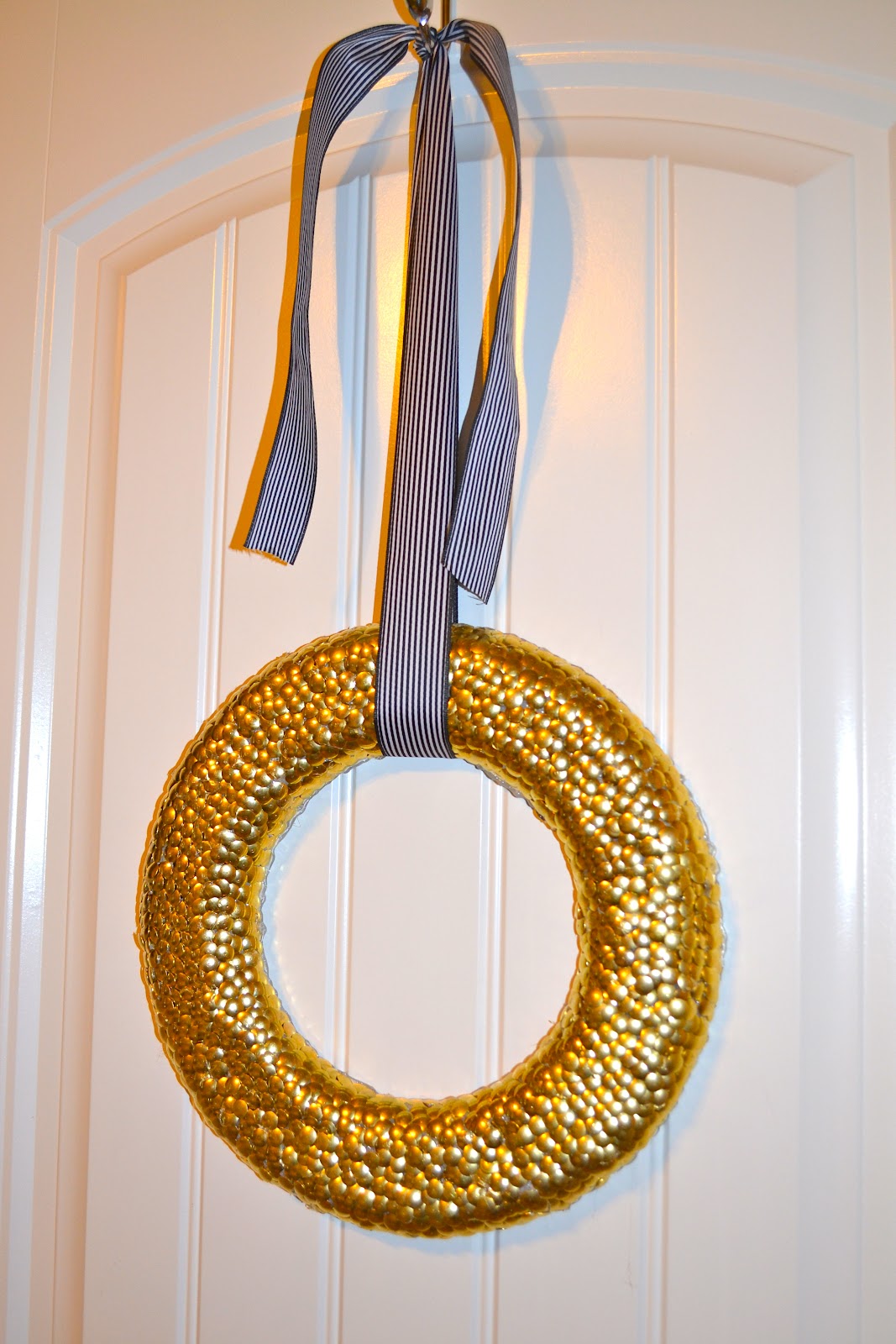 Sew Cute Crafts Gold Tack Wreath