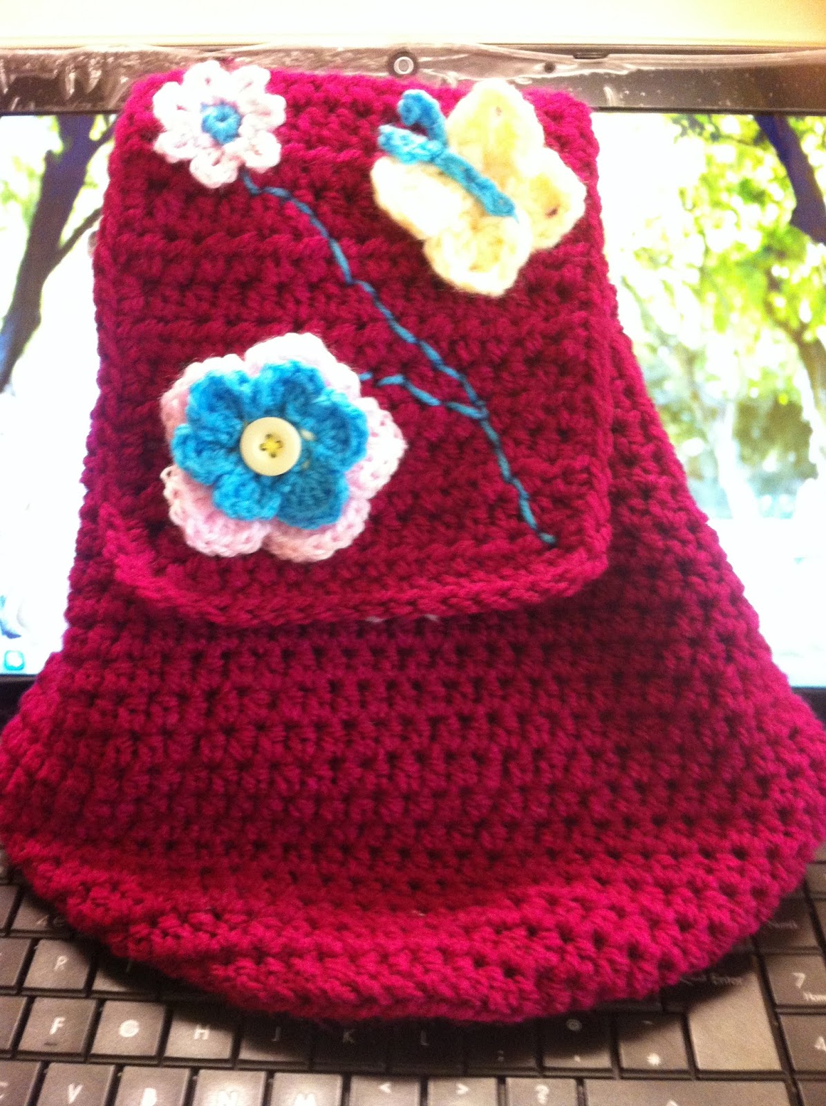 large crochet backpack