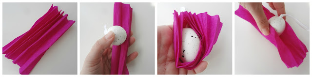 Romantic Crepe Easter Eggs DIY