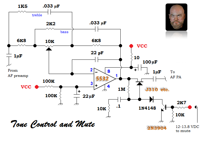 Tone balance and mute schematics