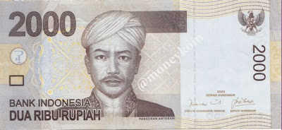  Uang Kertas Indonesia 2000 Rupiah Pangeran Antasari Tahun 2009