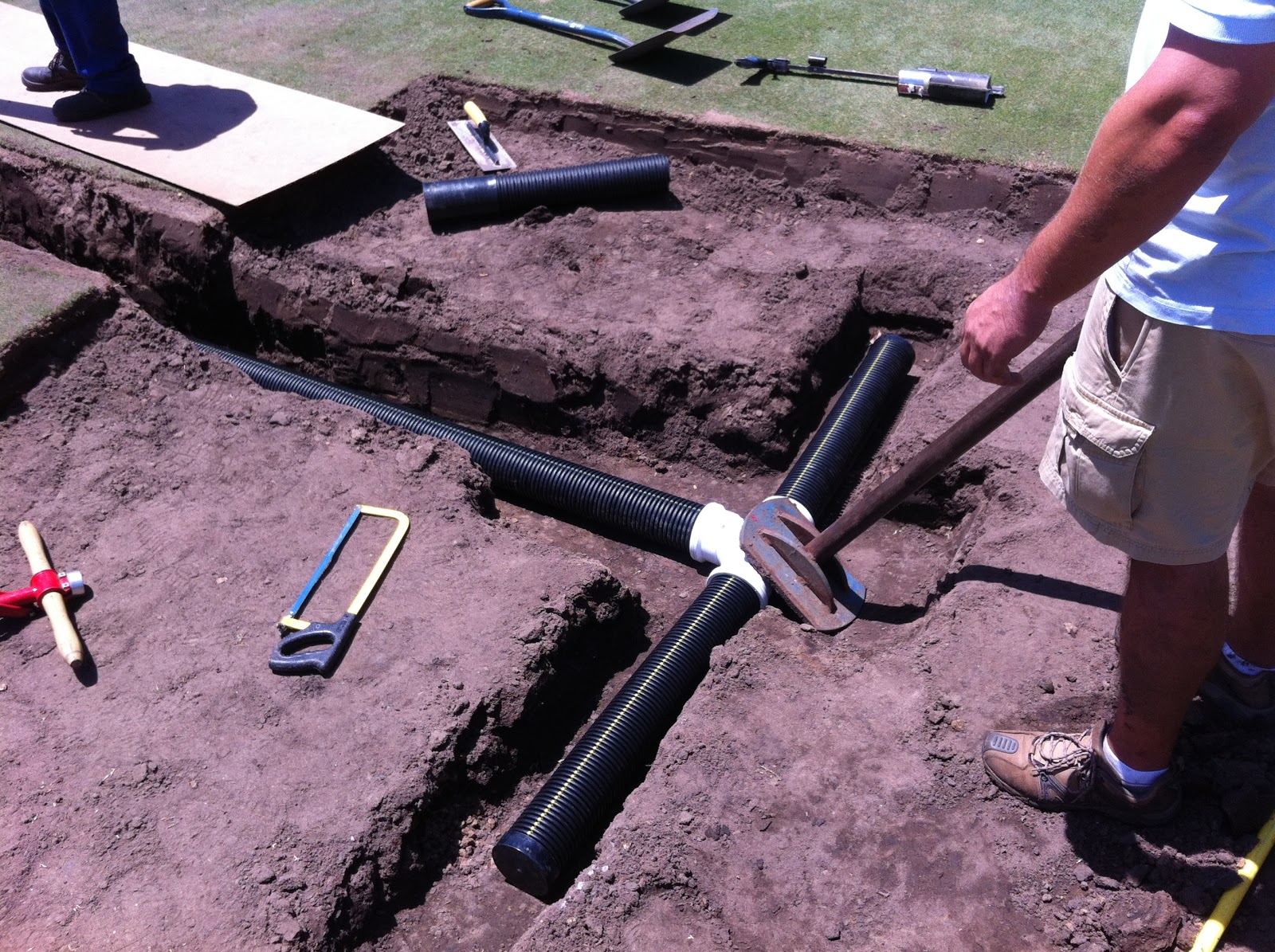 Durban Country Club Golf Course 4th Green gets a drainage system