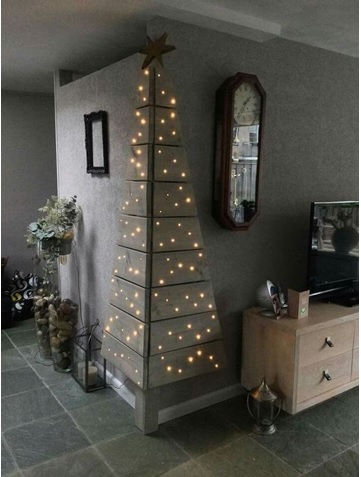 hacer un arbol con luces en las paredes para navidad hacer un arbol con luces en las paredes para navidad