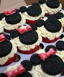 Mickey or Minnie Mouse Cupcakes with Oreos Edible Art.