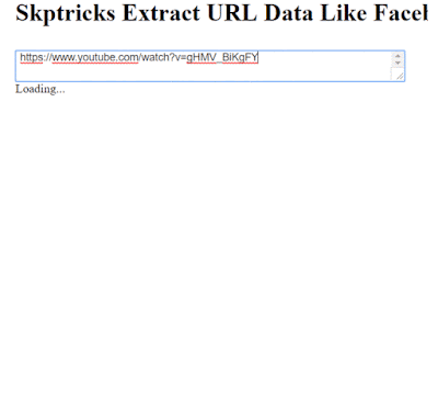 Extract URL Data Like Facebook Using PHP, jQuery and Ajax