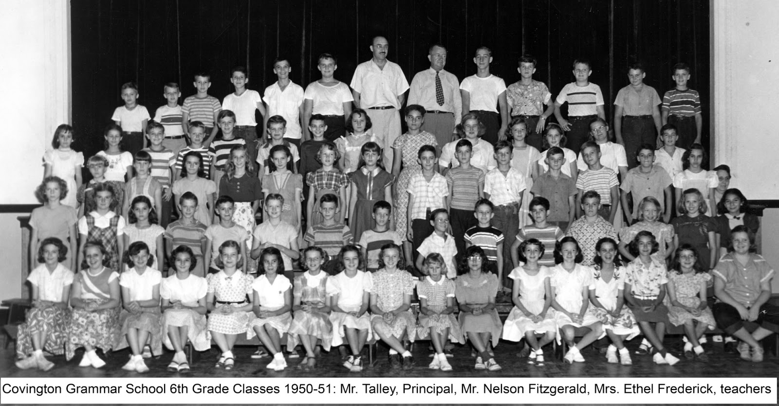 Tammany Family Sixth Grade Students at Covington Elementary in 1950