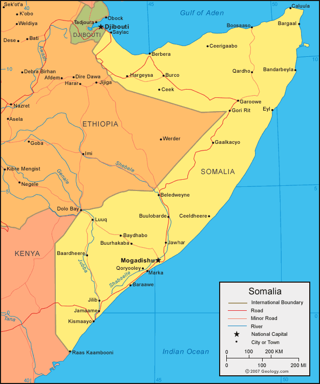 Karta över Somalia Bild | Karta över Sverige, Geografisk, Fysisk