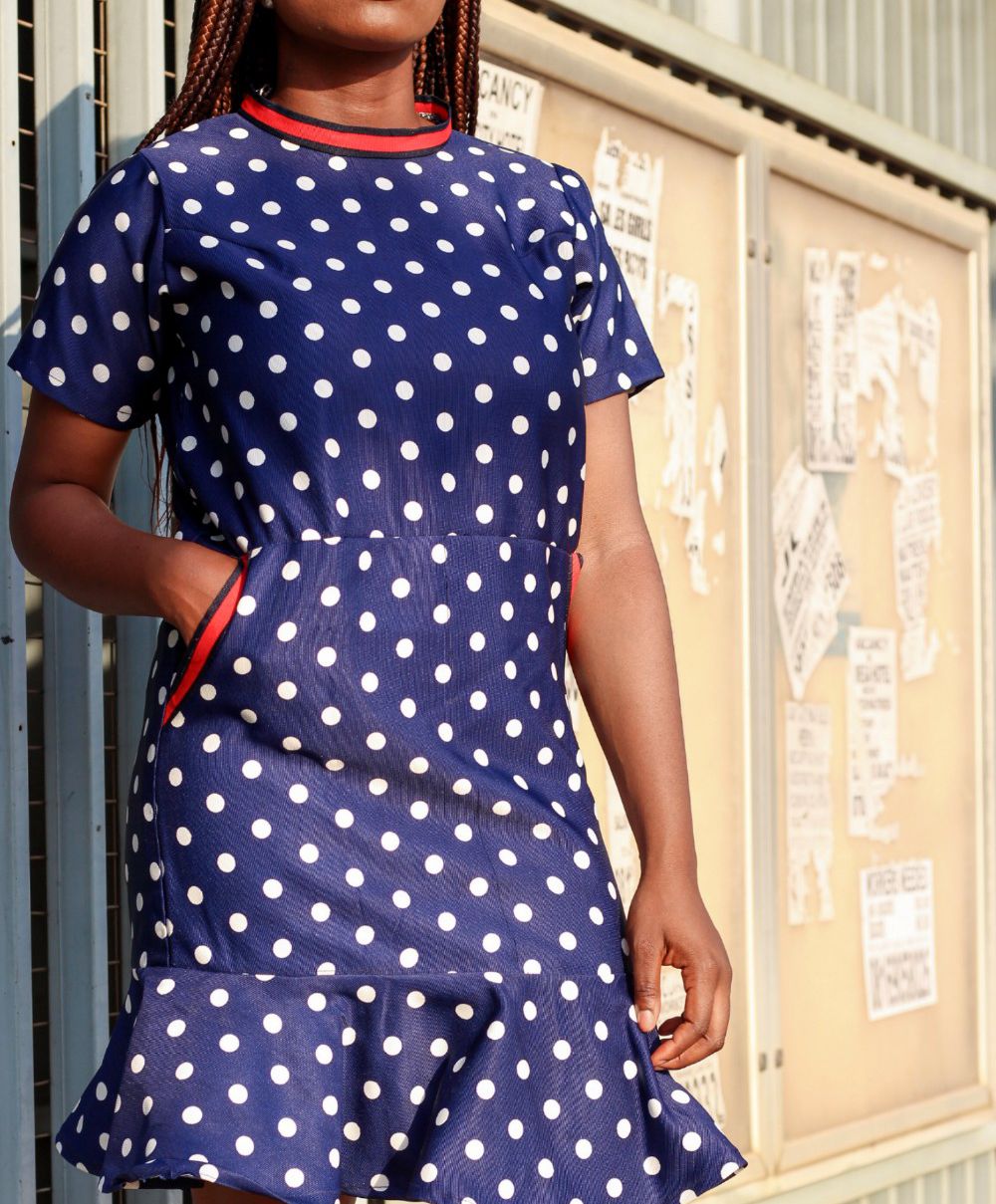 abuja fashion blogger in polka dot trend