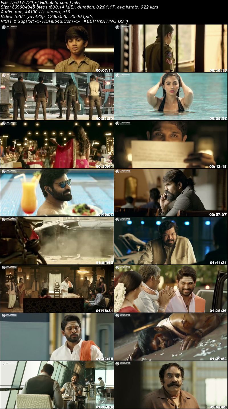 Dj Duvvada Jagannadham 2017 ORG Hindi Dubbed 720p HDRip 800Mb Download