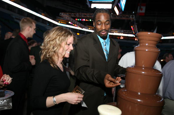 Ricky Davis of the Minnesota Timberwolves and his son Tyree