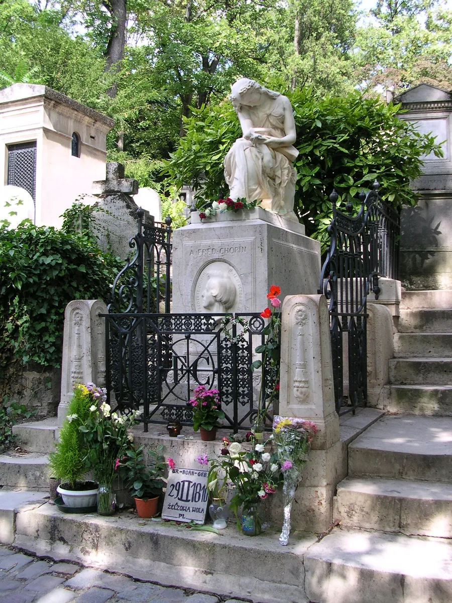 Chopin's gravesite at Père Lachaise, Paris - Auguste Clésinger