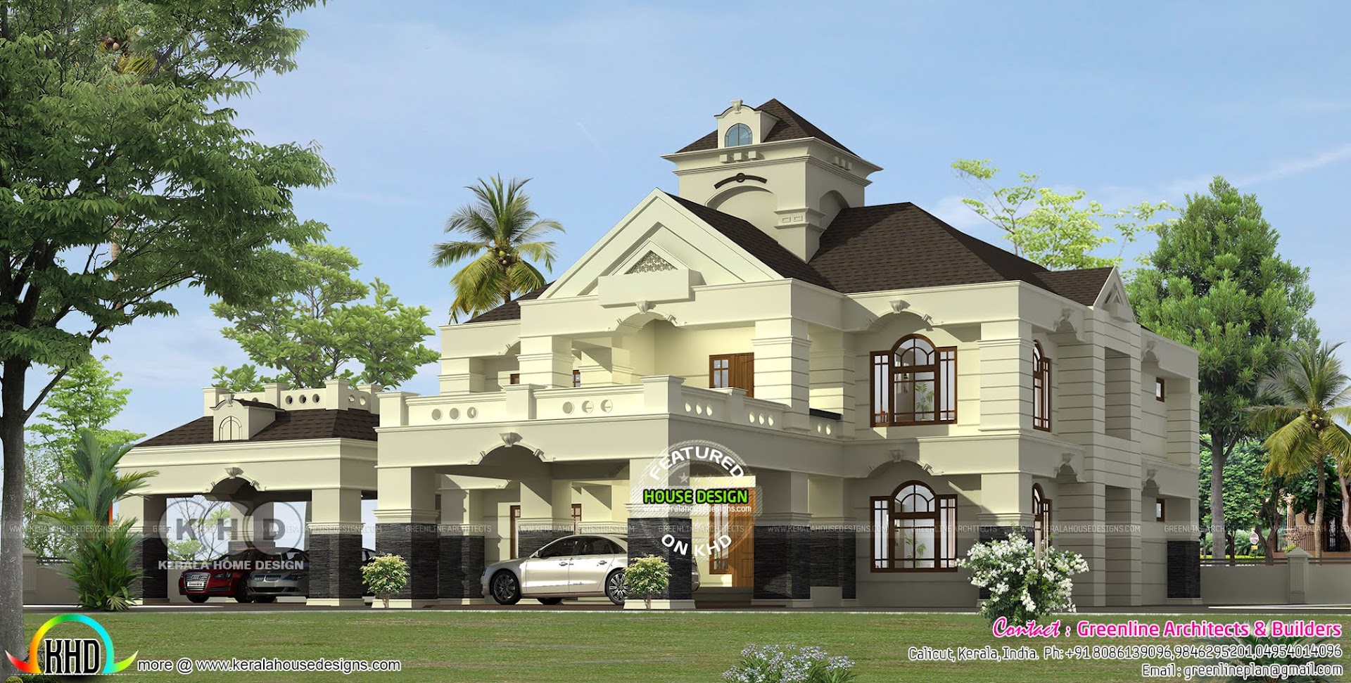 Colonial model proposed house at Kozhikode Kerala Home Design and