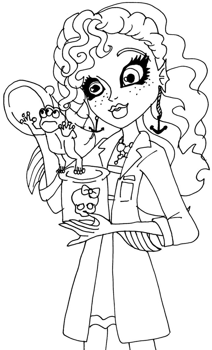 face portrait of lagoona blue coloring pages - photo #6