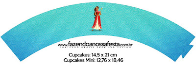 Elena de Avalor: Wrappers y Toppers para Cupcakes para Imprimir Gratis. Wrappers para Cupcake de Fiesta de Elena de Avalor para Imprimir Gratis.