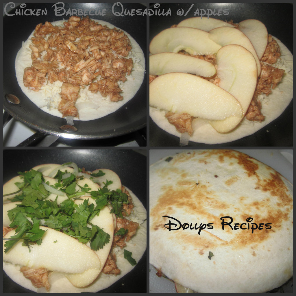 Dolly's Recipes N' more Chicken Barbecue Quesadilla W/Apples